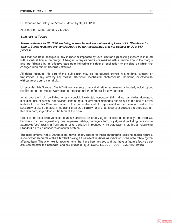 UL 1230 PDF